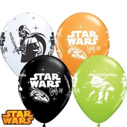 25 GLOBOS 11" LATEX  STAR WARS COL.SUR.