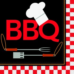  PAQ.16/U SERVILLETA BBQ GRILL 33CM