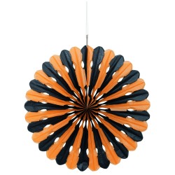 COLGANTE ABANICO NEGRO/NARANJA 40.64 CM