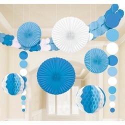 KIT 9 PZ DECORACION BABY BOY CELESTE