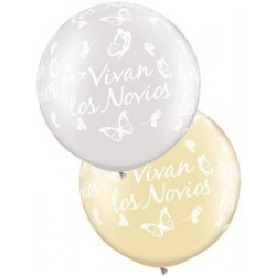$D 2 GLOBOS JUMBO 3FT VIVAN LOS NOVI