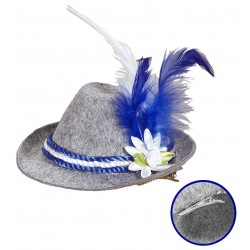 MINI GORRO BAVARIA FLOR Y PLUMA