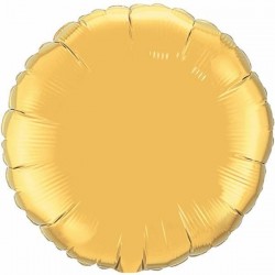   GLOBO 9" PALO FOIL REDONDO ORO