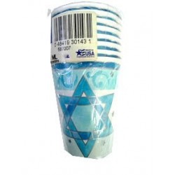 PAQ.8/U VASOS ESTRELLA DAVID HANUKKAH