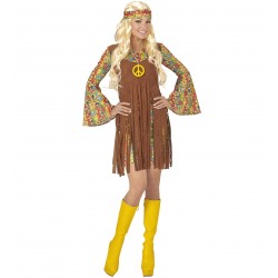  DISFRAZ T-L VESTIDO CHALECO HIPPIE