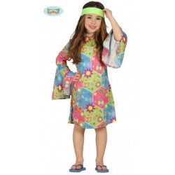 DISFRAZ 5A6 AÑOS HIPPIE NIÑA