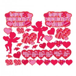 KIT 36PZ DECORACION SAN VALENTIN