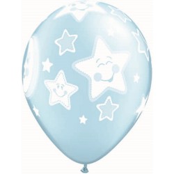 $D 6 GLOBOS 11"LATEX  CELESTE DULCE SUEÑ