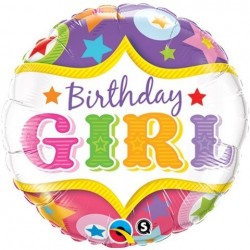 $D GLOBO 18" FOIL REDONDO BIRTHDAY GIRL