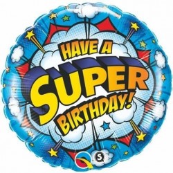 GLOBO 18" FOIL RND SUPER BIRTHDAY