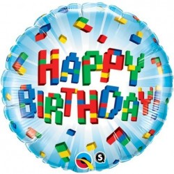 GLOBO 18" FOIL RND BIRTHDAY BLOQUES