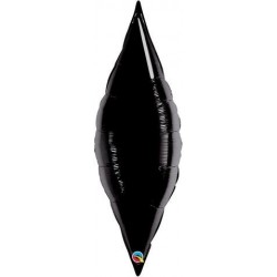 $D GLOBO 27" FOIL LAGRIMA METAL NEGRO