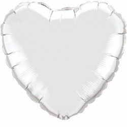   GLOBO 36" FOIL CORAZON PLATA