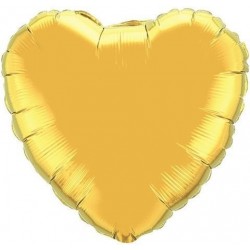   GLOBO 36" FOIL FORMA CORAZON ORO