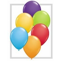 6 GLOBOS 11" LATEX COL.SUR.