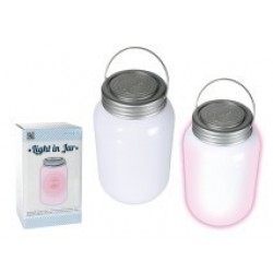LAMPARA DE PLASTICO, VIDRIO CON 3 LED