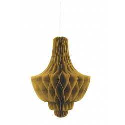 COLGANTE LAMPARA PAPEL ORO 35,56CM