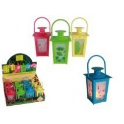 FAROLILLO DE PLASTICO CON VELA LED 12CM