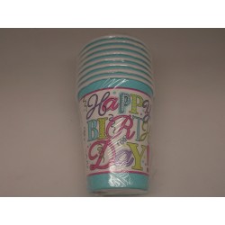 PAQ.8/U VASO HAPPY BIRTHDAY 266ML