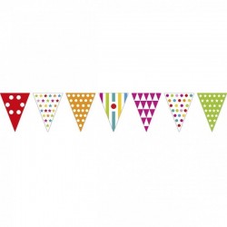 BANDERIN TRIANGULO PL MULTICOL 15M