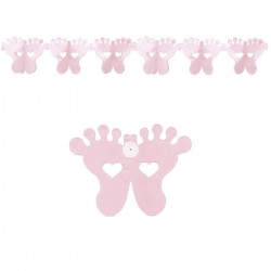 GUIRNALDA FORMA BABY PIES ROSA 3MT