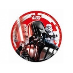   8 PLATOS CARTON STAR WARS 20CM
