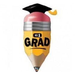 $D GLOBO 41" FOIL FORMA LAPIZ GRADUACION