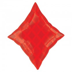 GLOBO 18" FOIL FORMA DIAMANTE ROJO