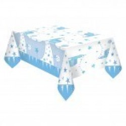   MANTEL PL COMUNION AZUL 120X180CM