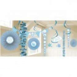   KIT 18 PZ DECORACION COMUNION AZUL