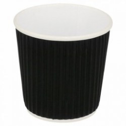   40 VASOS CARTON NEGRO 120ML