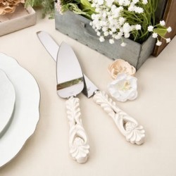 PALA CUCHILLO FLOR VINTAGE MARFIL