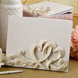   LIBRO FIRMA DOBLE CORAZON VINTAGE
