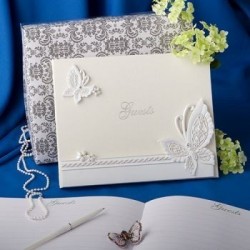   LIBRO FIRMA RELIEV MARIPOSA BLANCA
