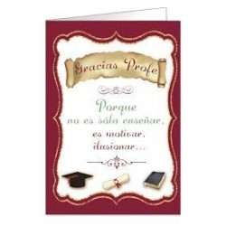 TARJETON SUPER PROFE 35X24CM  