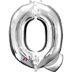   GLOBO 32" FOIL LETRA Q METAL PLATA