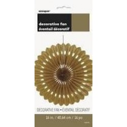   ABANICO PAPEL ORO 40,64CM