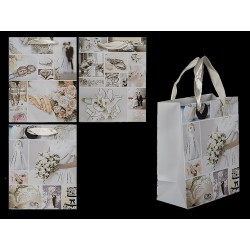 BOLSA REGALO DISEÑO BODA 18X10X23CM