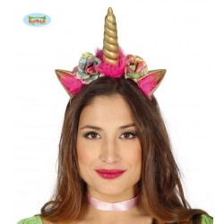 $D  DIADEMA UNICORNIO ORO