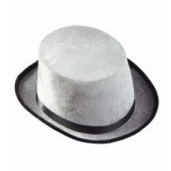 SOMBRERO ADULTO COPA GRIS DE TERCIOPELO