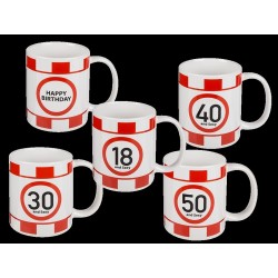 TAZA CERAMICA CUMPLEÑAOS SURTIDAS