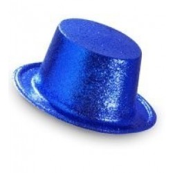   CHISTERA PLASTICO AZUL PURPURINA