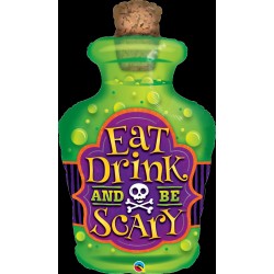 $D GLOBO 40" FOIL FORMA FRASCO EAT DRINK