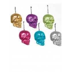 $D COLGANTE CALAVERA GLITTER 6 COL. SURT