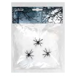   TELARAÑA BLANCA C/3 ARAÑAS