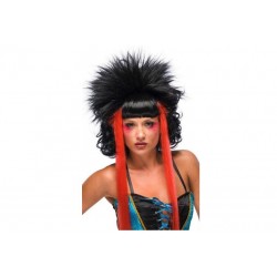 PELUCA PUNKY NEGRO/ROJO