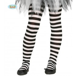 MEDIAS PANTYS 3A6AÑO RAYA NEGRA/BLANCA