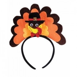   DIADEMA PAVO NARANJA