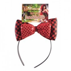 DIADEMA LAZO ROJO CAPERUCITA