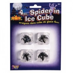 SET 4/U ARAÑAS EN CUBO DE HIELO